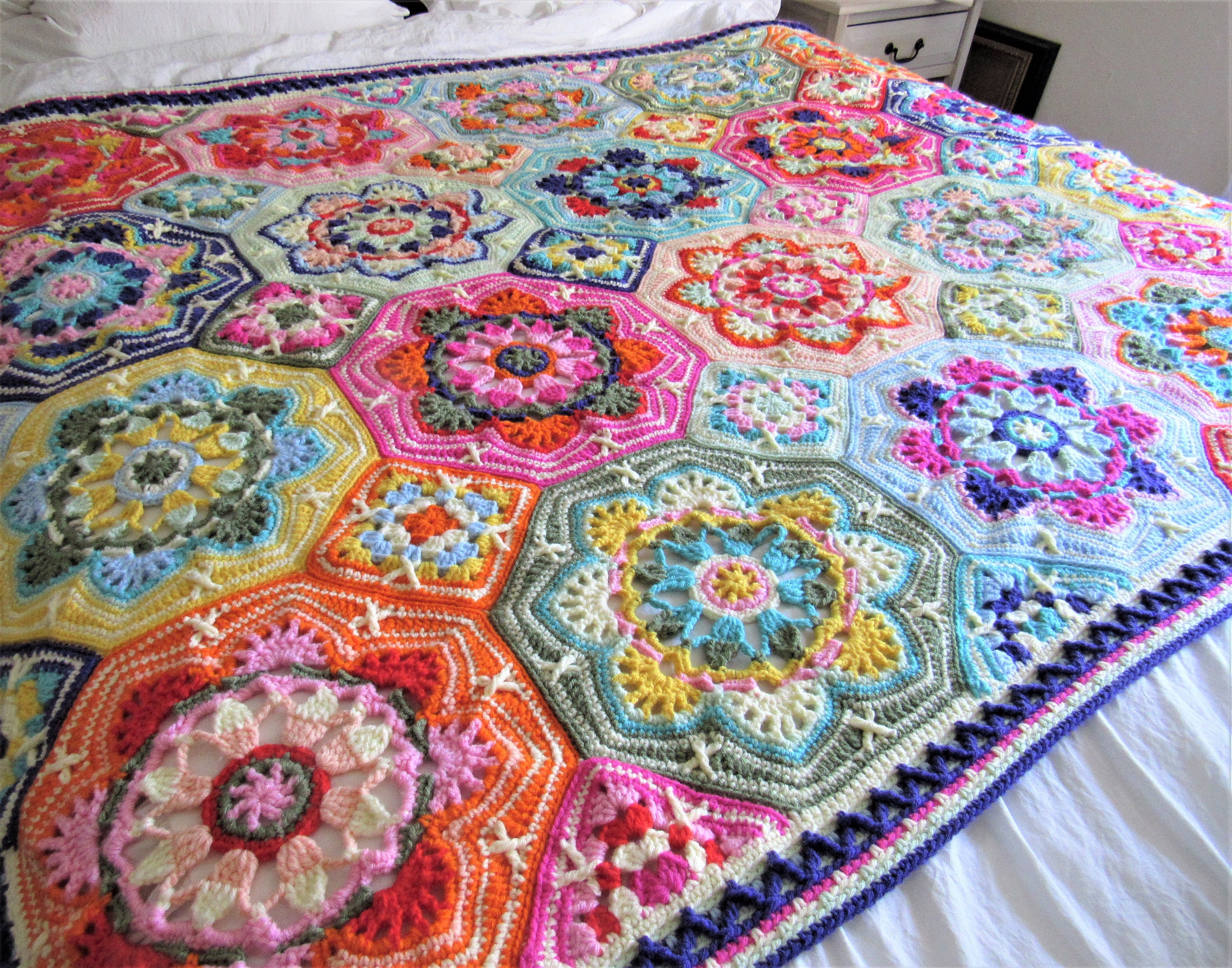 Persian Tiles Blanket/Heirloom Quality/ Etsy