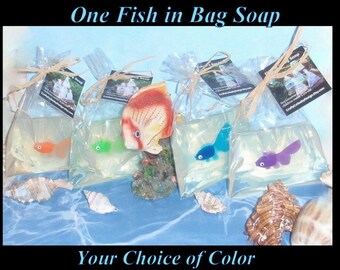 Fish in a Bag Soap 4 oz - One Soap - Fun Kids Hand or Bath Soap, Goldfish Soap