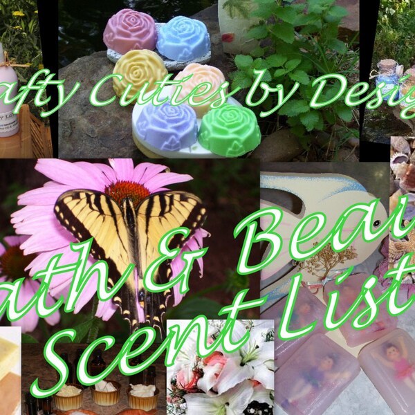Scent List Etsy