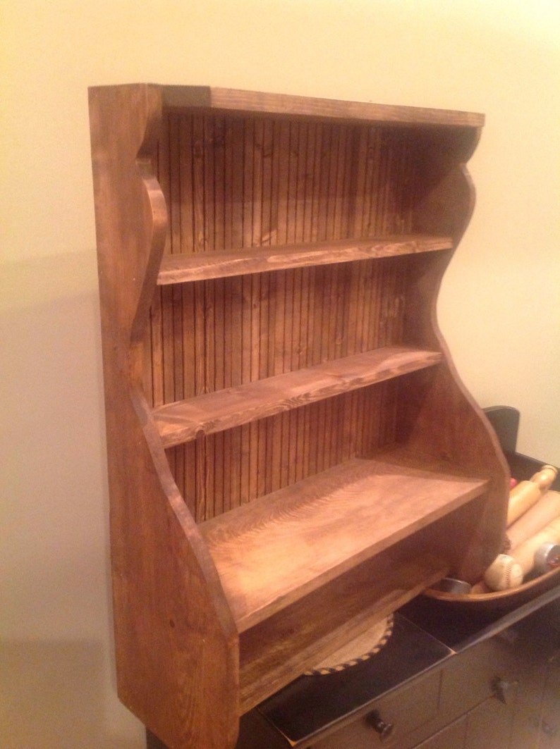 Wall Shelf Country Primitive handmade Pine DisplayShelf Etsy