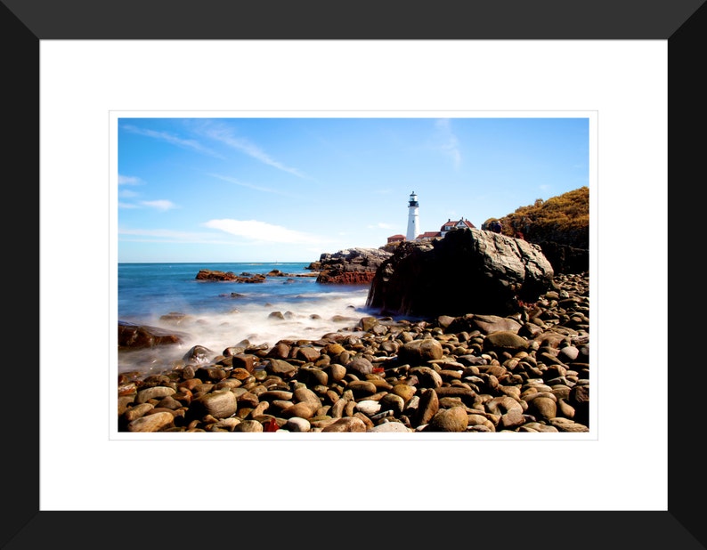 portland head lighthouse, fort williams park, portland, cape elizabeth, maine, new england, seascape, photography, fine art print image 2