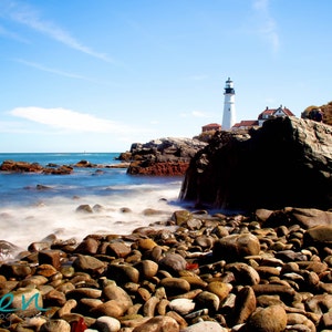 portland head lighthouse, fort williams park, portland, cape elizabeth, maine, new england, seascape, photography, fine art print image 3