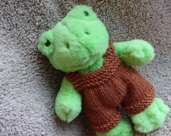 Knit Build A Bear 9 Small Frog Romper 