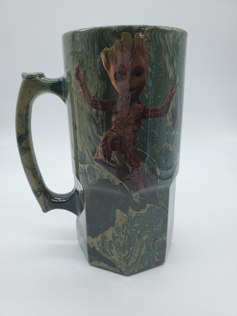 Groot & Rocket Nerd Stein / Marvel Comics / Tumbler / Beer Etsy