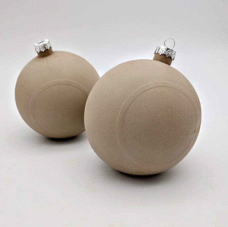 3 Round Ornaments Mold Ceramic Slip Casting Plaster Moulds fits standard hangers image 7
