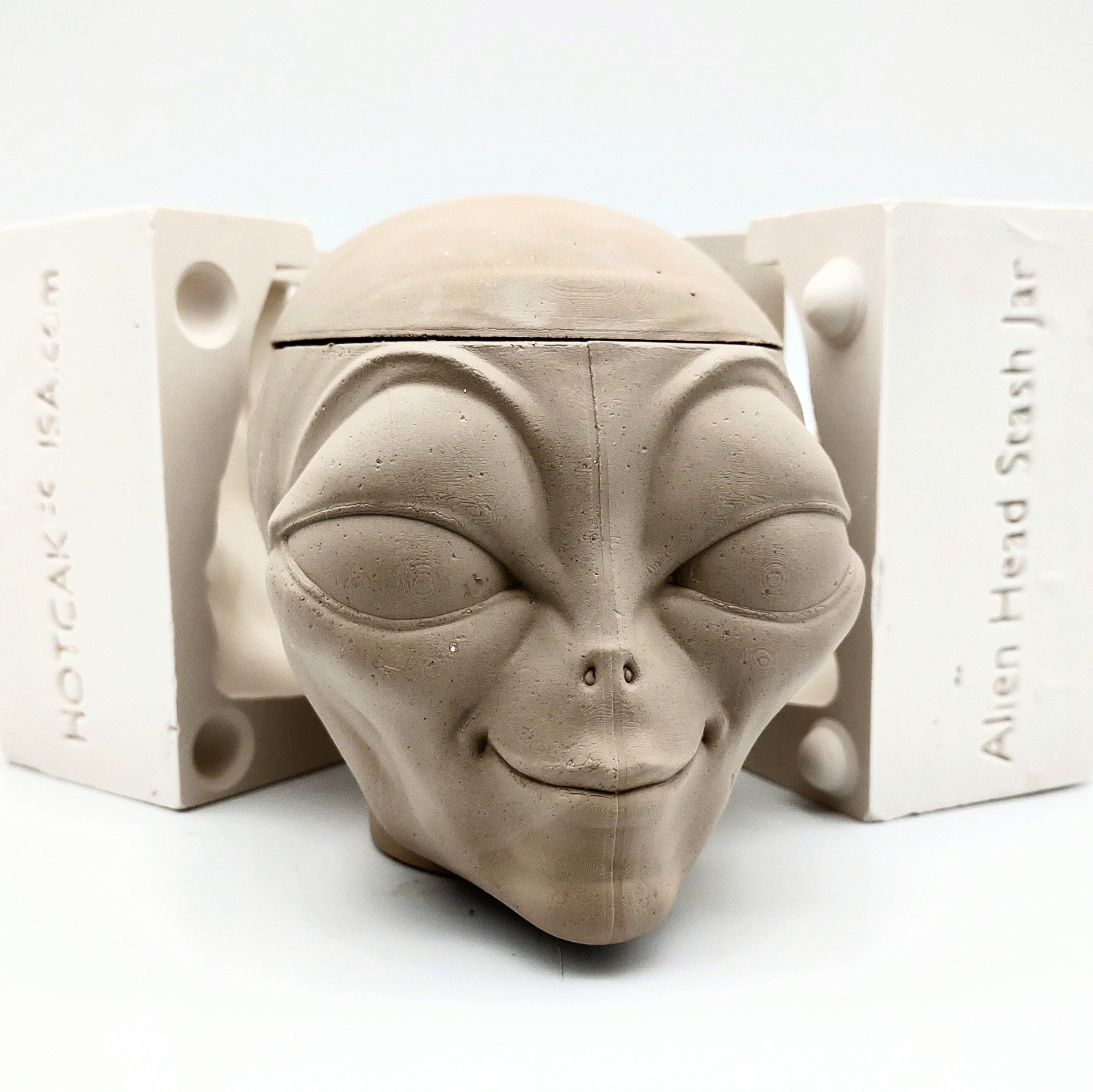 Alien Extraterrestrial Stash Jar Mold Ceramic Slip Casting Plaster Mold ...