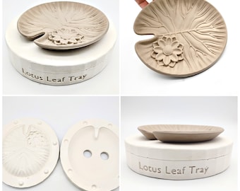 6.5" Lilly Pad Lotus Soap Dish Tray Plaster Mold Ceramic Slip Casting