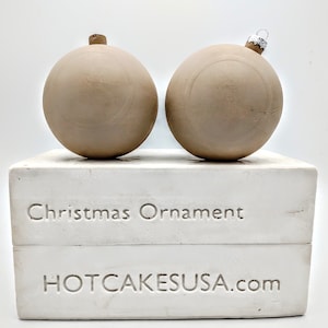 3 Round Ornaments Mold Ceramic Slip Casting Plaster Moulds fits standard hangers image 3