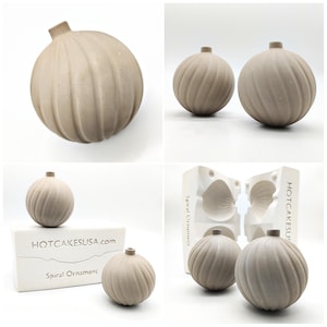 3" Round Spiral Ornaments Ceramic Slip Casting Plaster Molds