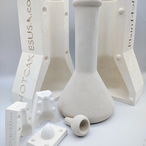 Plain Blank Flask Vase Ceramic Slip Casting Plaster Mold Combo Etsy
