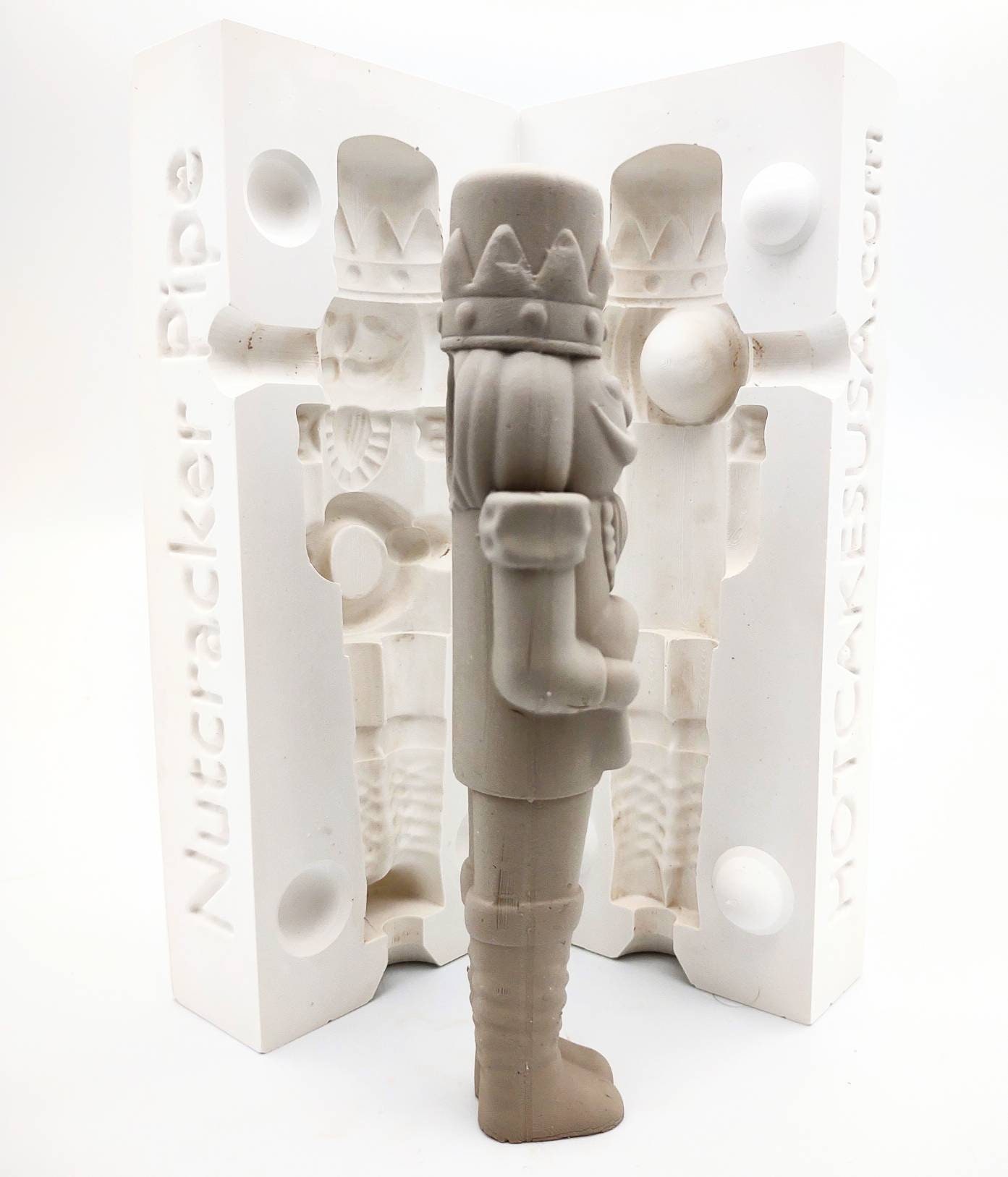 Nutcracker Pipe Ceramic Slip Casting Plaster Mold 