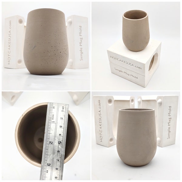 Stemless Glass Mold Ceramic Slip Casting Plaster Mold