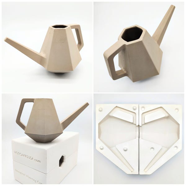 Hexagonal Watering Can Pail 20oz Plaster Mold Ceramic Slip Casting