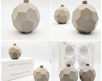 3" Geometric Ornaments Ceramic Slip Casting Plaster Molds
