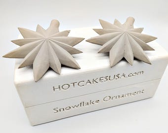 4" Snowflake Ornaments Ceramic Slip Casting Plaster Mold