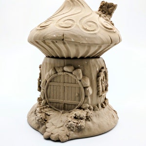 Mushroom Fairy House Stash Jar Incense Burner Mold Slip Casting plaster mold