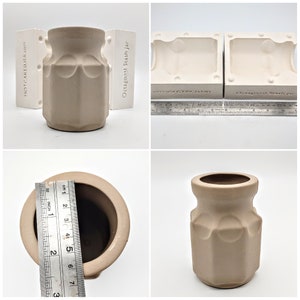 5" Retro Octagonal Cork Top Stash Jar Ceramic Slip Casting plaster mold