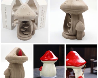 Mushroom Backflow Incense Burner Mold Ceramic Plaster Slip Casting Molds