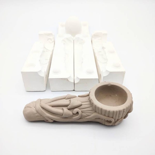 5" Mushroom cluster pipe ceramic slip casting plaster Mold