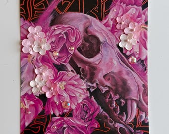 Embellished print - HARK (flowers and jewels)