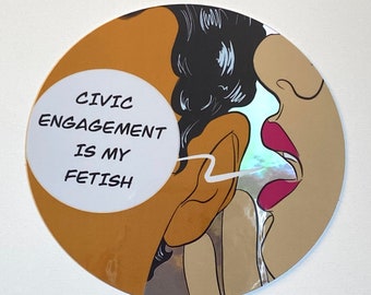 Civic engagement sticker