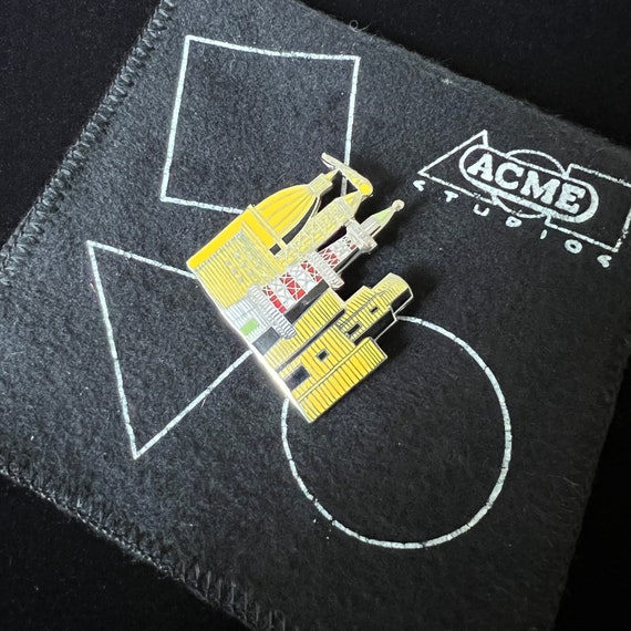 Aldo Rossi Acme Studios Enamel Brooch Complex Arc… - image 7