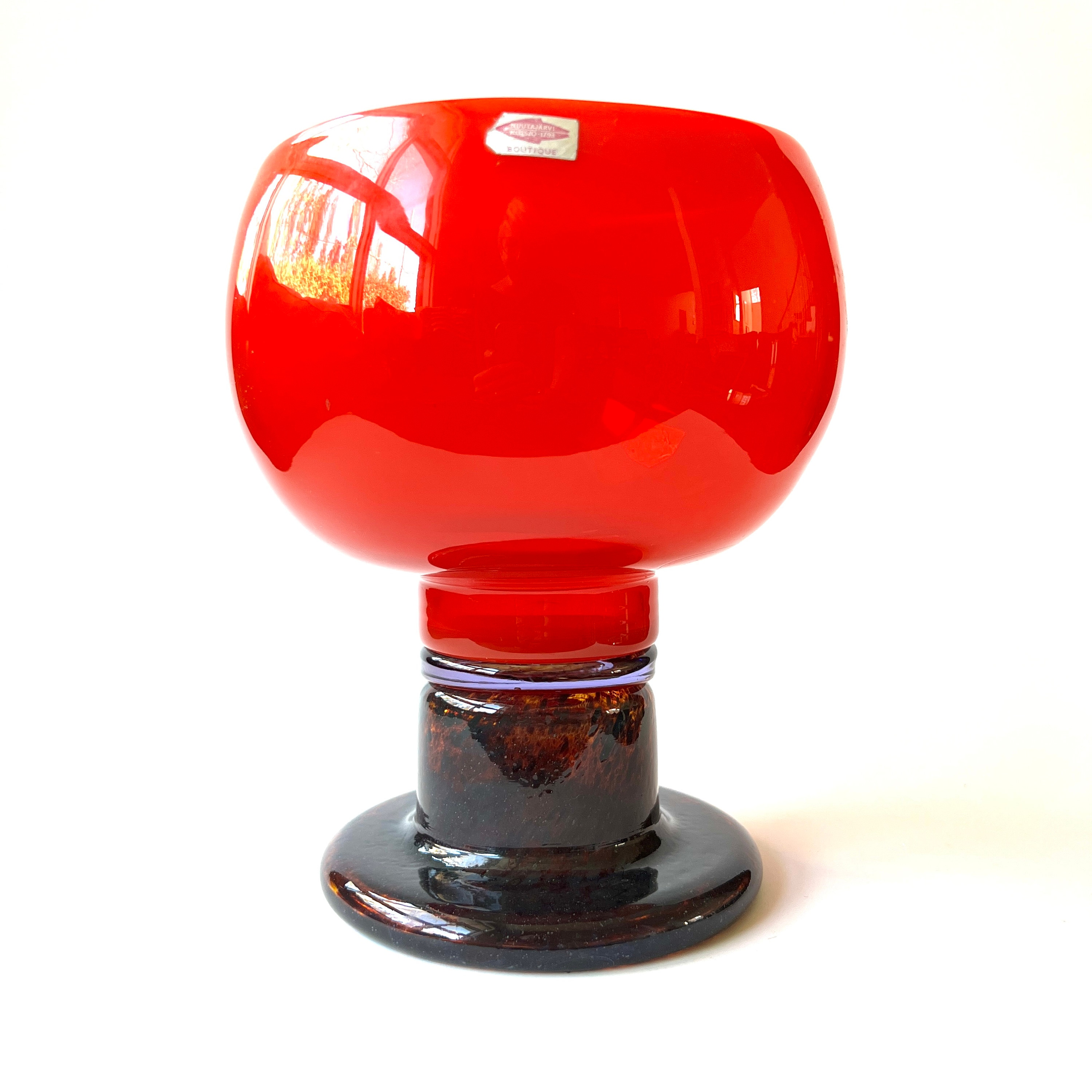Huge Kaj Franck Nuutajarvi Glass Goblet Pokaali 8 1/4 Huge Kaj Franck Nuutajarvi Glass Goblet Pokaali 8 1/4