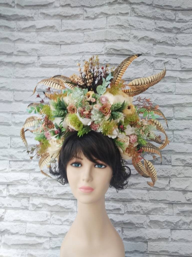 large flower headpiece
