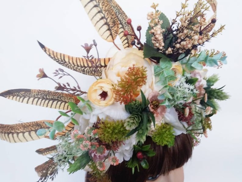 large flower headpiece