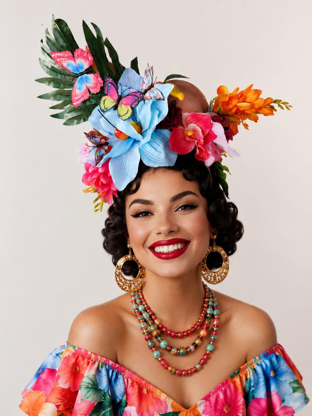 Colorful Tropical Fruit Headpiece Carmen Miranda Costume Hawaiian