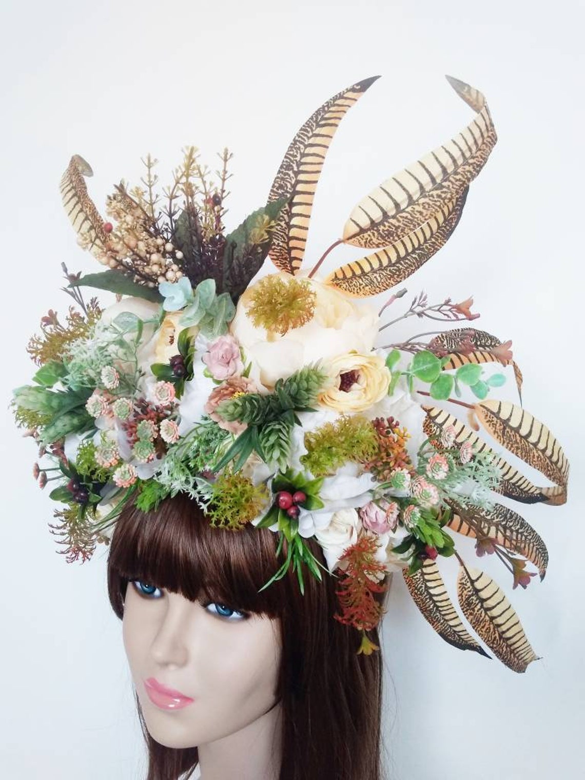 large floral headpiece