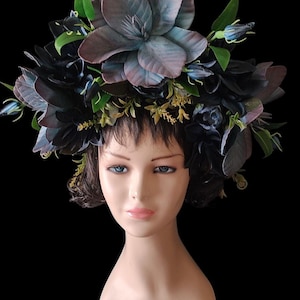 Day of the dead headpiece Dark queen crown Dia de los muertos crown Horror headpiece Gothic crown