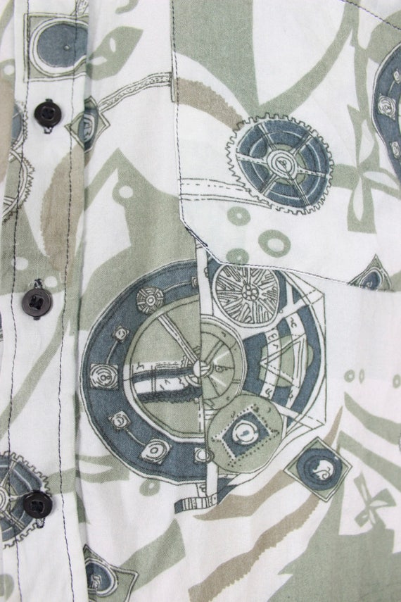 1980s Summer Vintage Mens Retro Printed Summer 1980s Shirt / Novelty Print Pastel Green Patterned Short Sleeve Boho Hipster 80s 90s / Size Medium Large acdc8a 1980s Summer Vintage Mens Retro Printed Summer 1980s Shirt / Novelty Print Pastel Green Patterned Short Sleeve Boho Hipster 80s 90s / Size Medium Large acdc8a