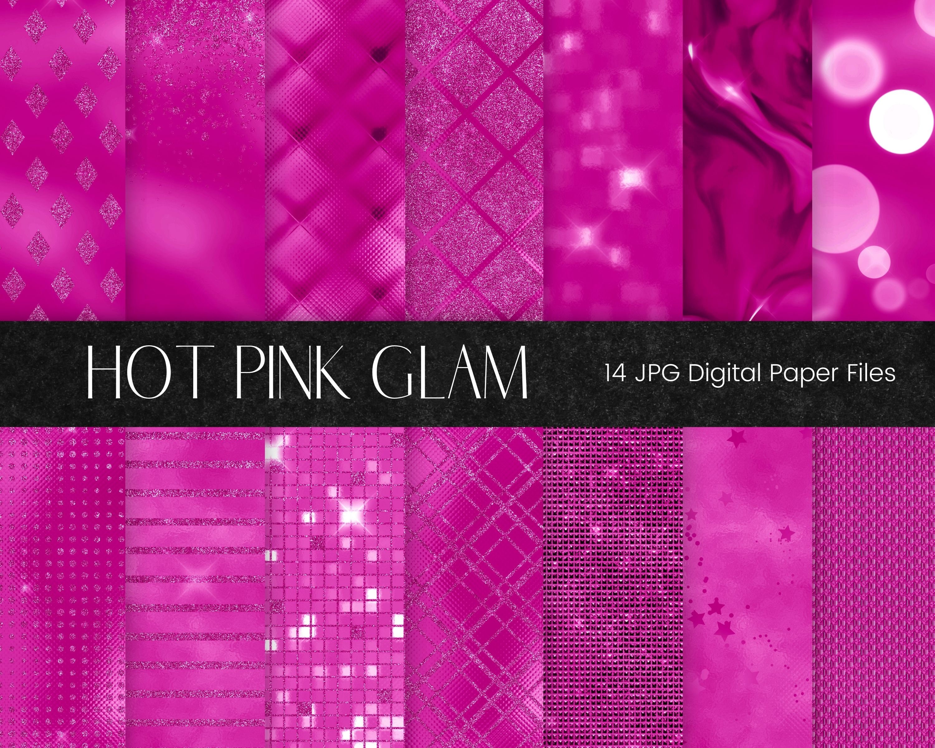 #099 Glitter textures Diamond textures Sparkling glitter Glam Pink Digital Paper Shiny metallic foil Luxury pink paper Glam textures