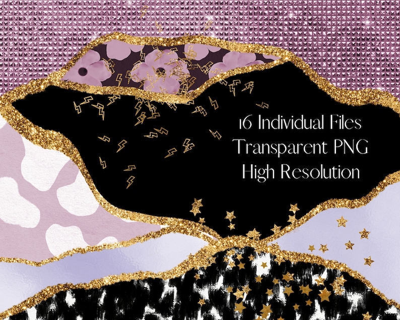 Eclectic Border Eclectic Border Clipart Purple Border Overlays Transparent | Etsy