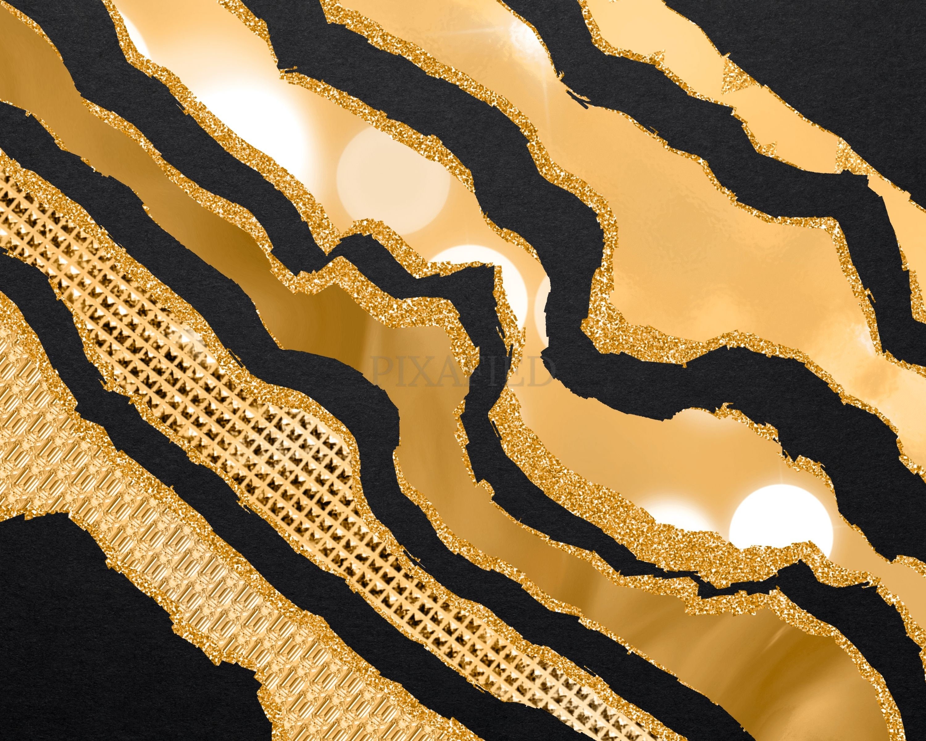 Gold Ripped Border Gold Glam Tear Border Clip Art, Luxury Metallic and Gold Glitter Ripped ...
