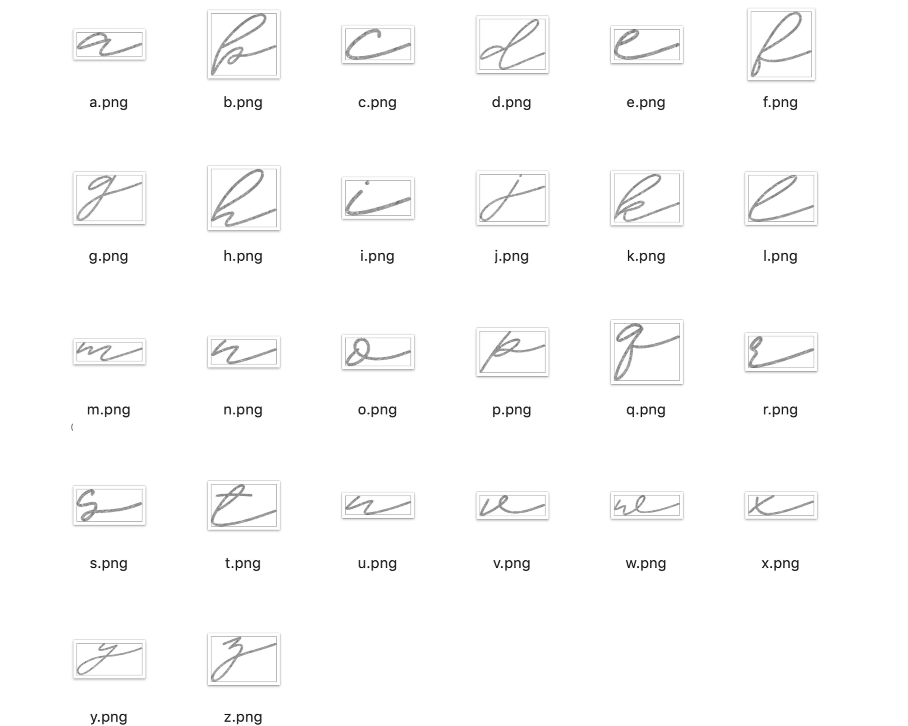 SILVER Calligraphy Font Cursive Letters ALPHABET Digital | Etsy