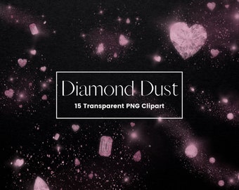 Imágenes prediseñadas de polvo de diamante rosa, superposición de polvo de brillo, imágenes prediseñadas de diamantes chispeantes de oro rosa, imágenes prediseñadas de invitación de boda, imágenes prediseñadas de gemas de brillo