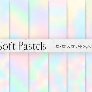 Carta digitale Soft Rainbow, Texture pastello, Sfondo con texture arcobaleno colorato, Carta per scrapbooking pastello, Licenza commerciale