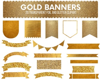 20 Pink Metal Glitter Banner Clipart PNG Ribbon Banner Clipart Digital Scrapbooking Element wedding birthday invitation, commercial use