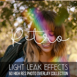 60 Retro Sunlight overlays, photoshop overlays, Light leaks, sunshine, natural sun effect overlays, beams, lens flare, clip art