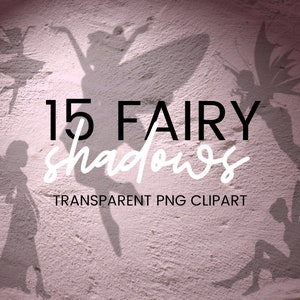 15 Fairy Shadow overlays clip art , PNG transparent clip art, digital clip shadow overlay files, plant and flower clip art shadow commercial
