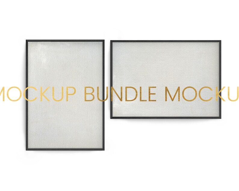 A2 Digital Instant Download JPG Rectangle Digital Mockup #25 4 Mockup Frames Bundle A3 A4 Mockup Wood Black Picture Frame Gallery PSD