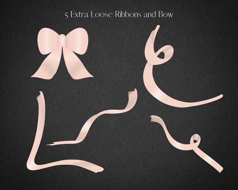 Commercial License Pink Bow Digital Clipart Pink Ribbon Frame Clipart Ribbon Clipart Border and Frame Baby Shower Invitations