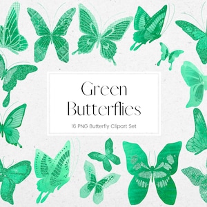 Imágenes prediseñadas de mariposa verde, mariposas de papel de aluminio y brillo, gráficos de mariposa PNG, imágenes prediseñadas de invitación de boda de cumpleaños, uso comercial