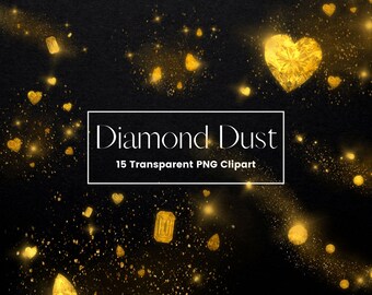 Imágenes prediseñadas de polvo de diamante de oro, superposición de polvo de brillo, imágenes prediseñadas de diamantes chispeantes, imágenes prediseñadas de invitación de boda, imágenes prediseñadas de gemas de brillo