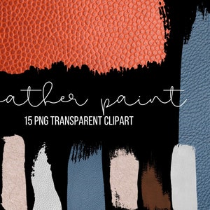 15 Leather Brush Strokes clipart, transparent, blue brush strokes, red clipart, pink design elements, commercial use, wedding, leather paint