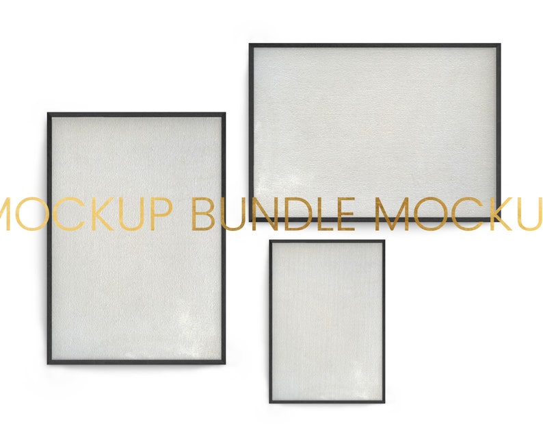 A2 Digital Instant Download JPG Rectangle Digital Mockup #25 4 Mockup Frames Bundle A3 A4 Mockup Wood Black Picture Frame Gallery PSD