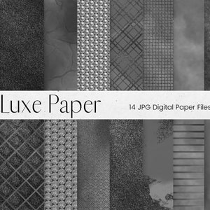 Schwarzes Luxus Muster digitales Papier, Diamant und Perlen Muster, Glitzer Folie Scrapbook Papier, metallische Hintergrundtexturen, kommerzielle Nutzung