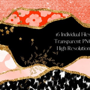 Eclectic Border Eclectic Border Clipart, Red Border Overlays, Transparent PNG Marble ...